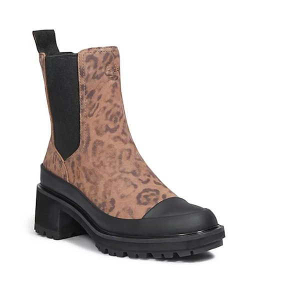 NEW TIMBERLAND WOMENS KORI PARK 2.0 CHELSEA BOOT - LEOPARD - Picture 1 of 10